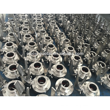 304/316L sanitary tri clamp butterfly valve